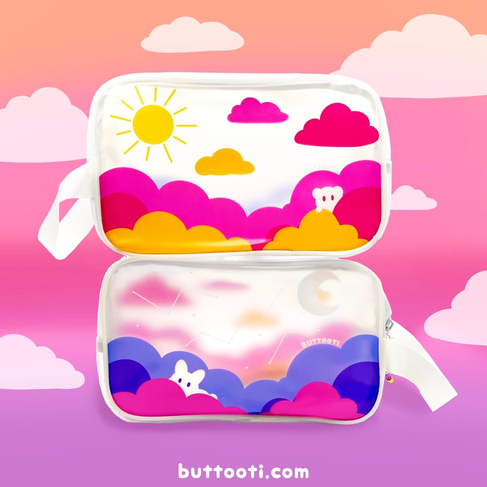 ૮꒰ ˶• ༝ •˶꒱ა Sun Bear Moon Bunny Travel Pouch ฅ՞•ﻌ•՞ฅ 