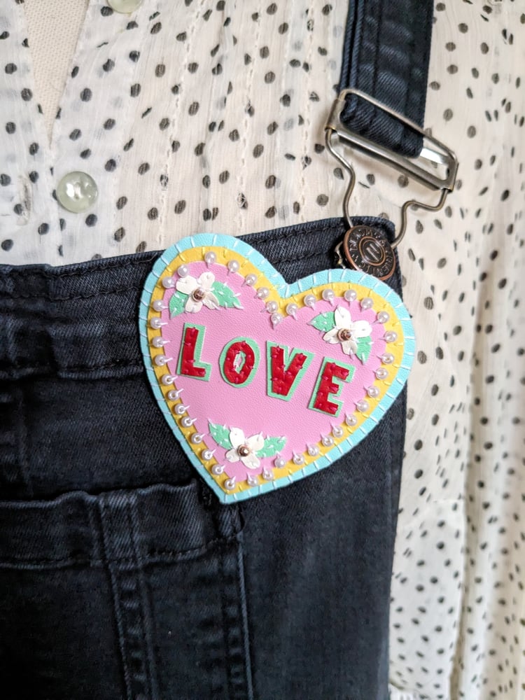 Image of Love Heart Cookie Brooch