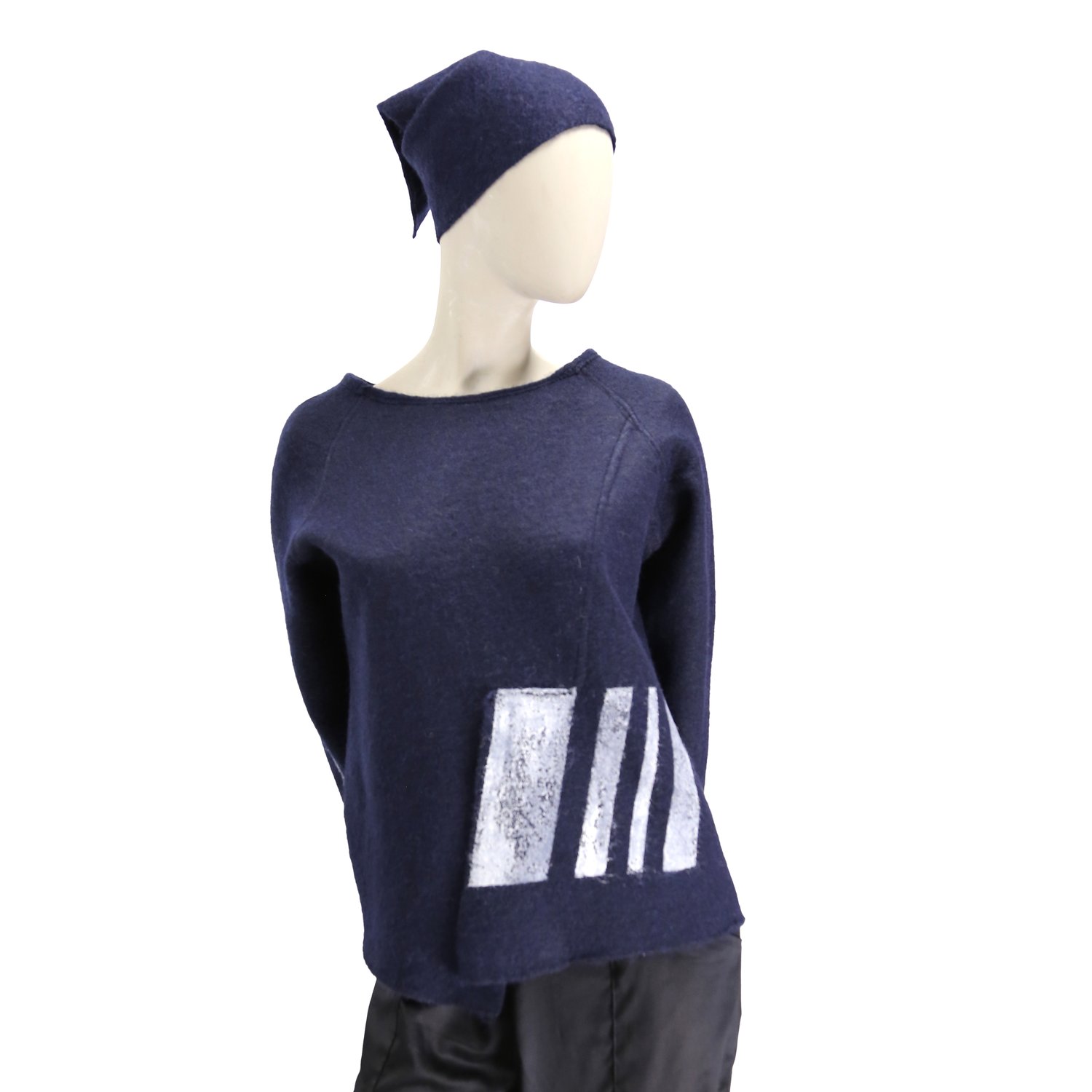 Image of FELT WOOL SWEATER, REVERSIBLE, INTERIOR PAINT       HHF024_01_020_093