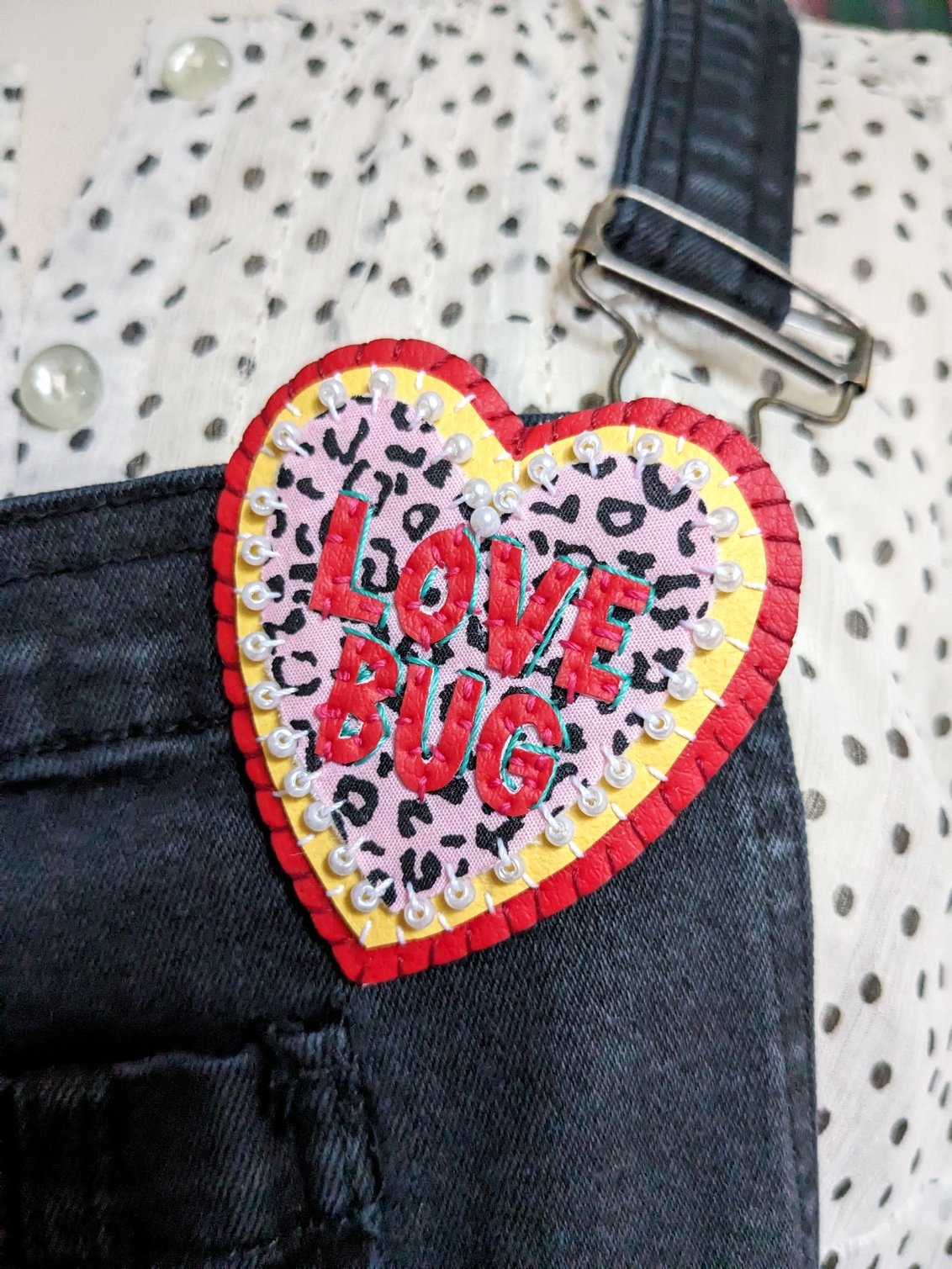 Image of Love Bug Heart Brooch