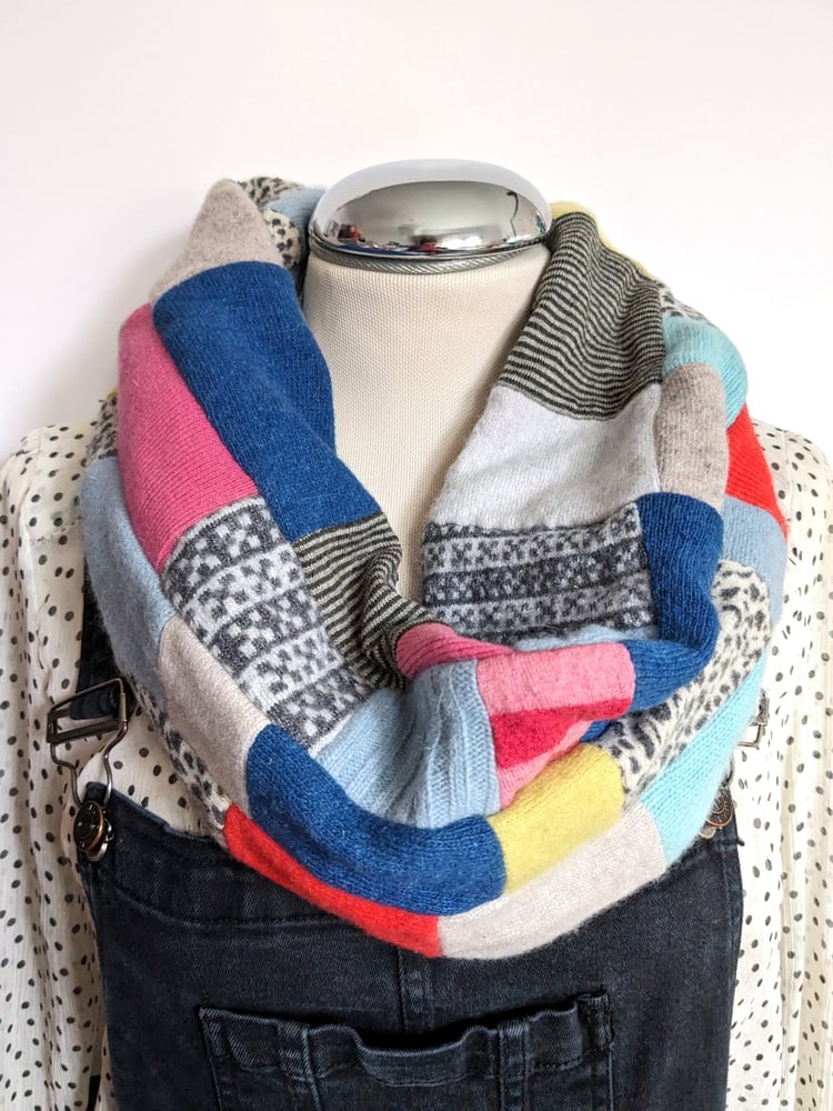 Image of ONE OFF! Patchwork Snood - Red