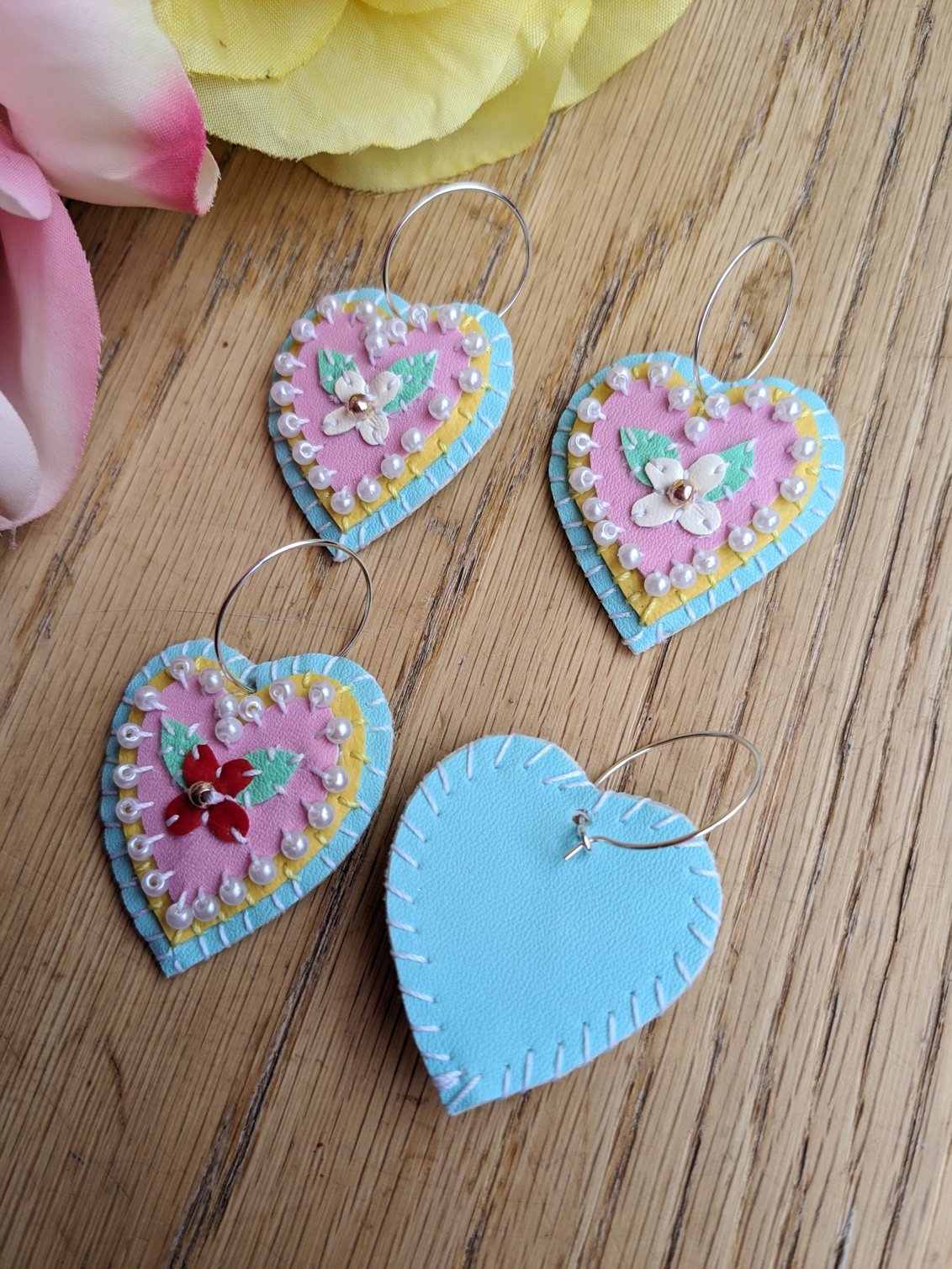 Image of Love Heart Cookie Earrings