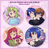 Nyan Neko Sugar Girls badges
