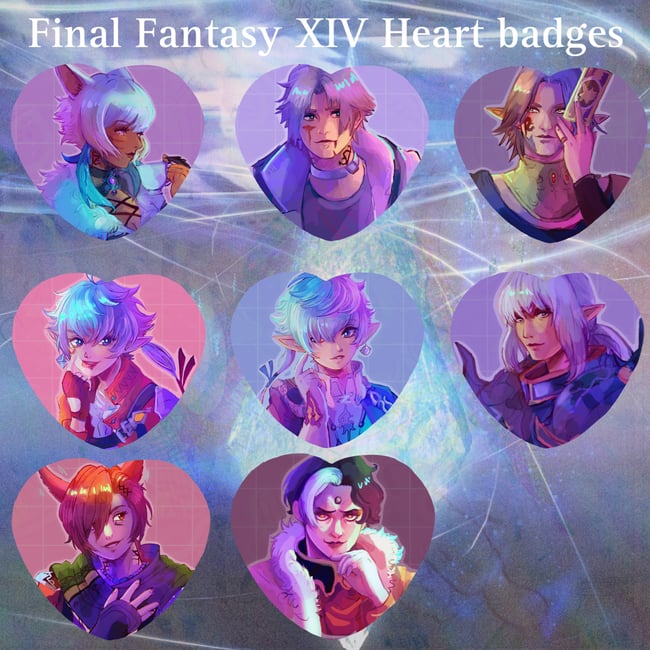 Final Fantasy XIV Heart Badges