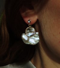 Image 3 of Abalone Moon Earrings