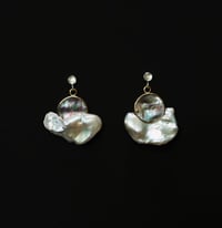 Image 2 of Abalone Moon Earrings