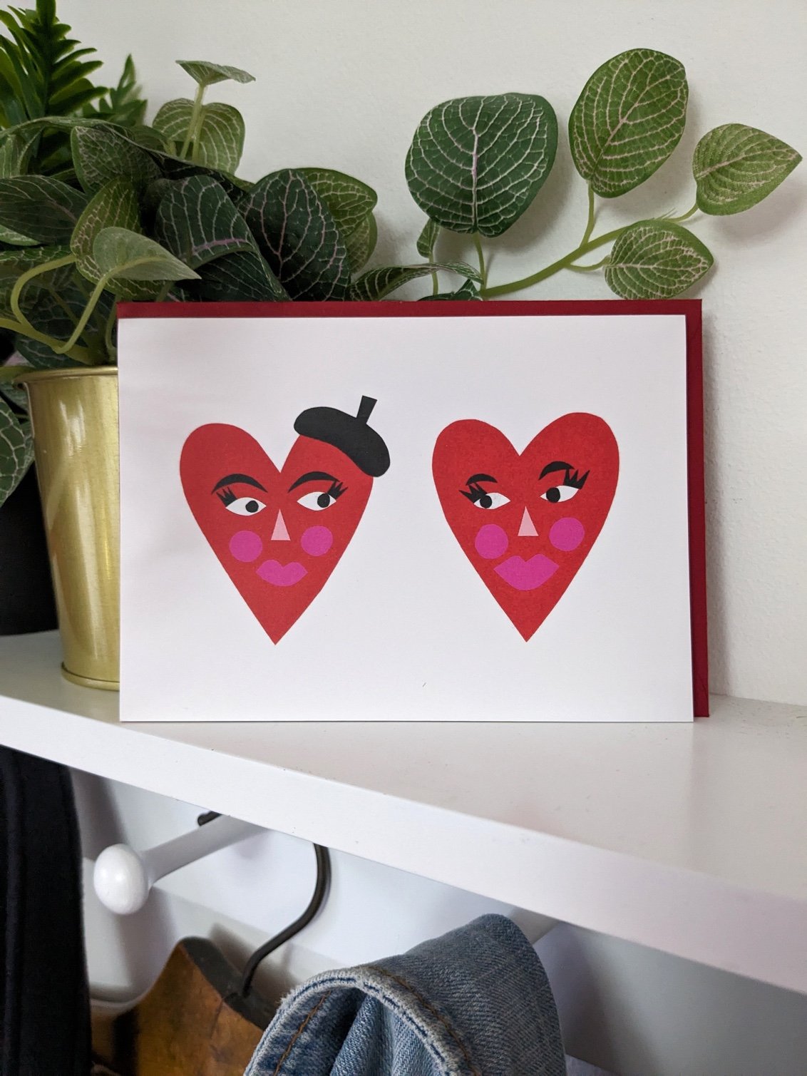Image of Heart Face Valentines Card