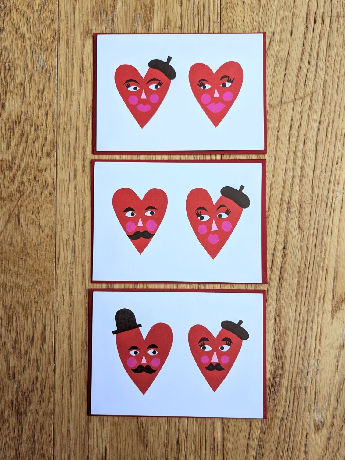 Image of Heart Face Valentines Card