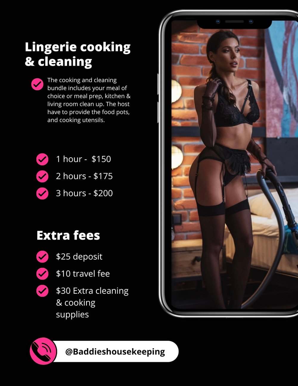 Image of Lingerie cooking + cleaning 