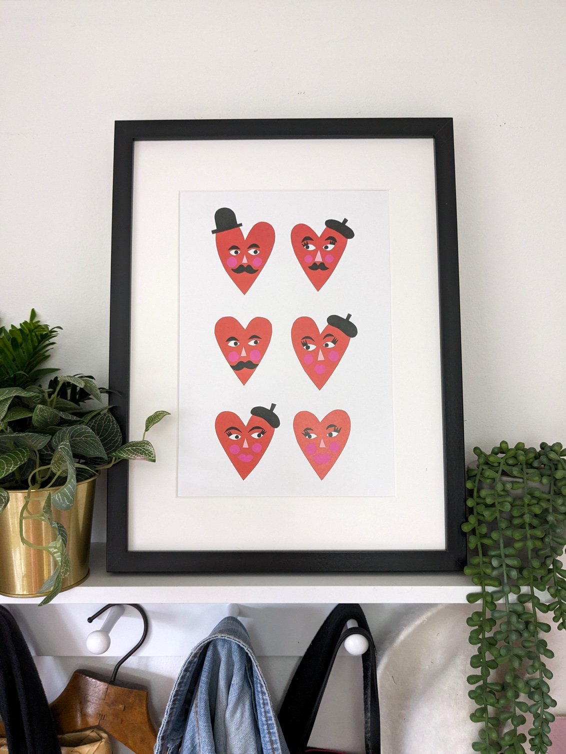 Image of Heart Face Galore A4 Print