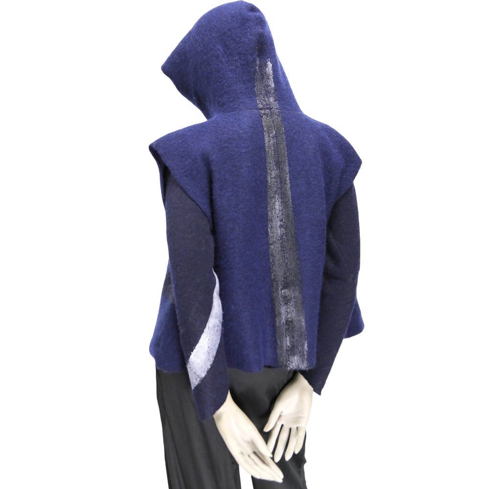 Image of WOMEN'S BLUE WOOL FELT VEST,   VHF024_01_021