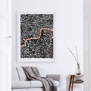 Image of Central London - Personalised Typographic Map