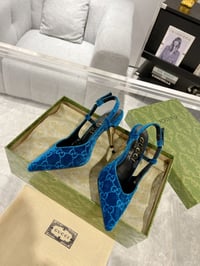 Image 2 of GG Velvet Slingback