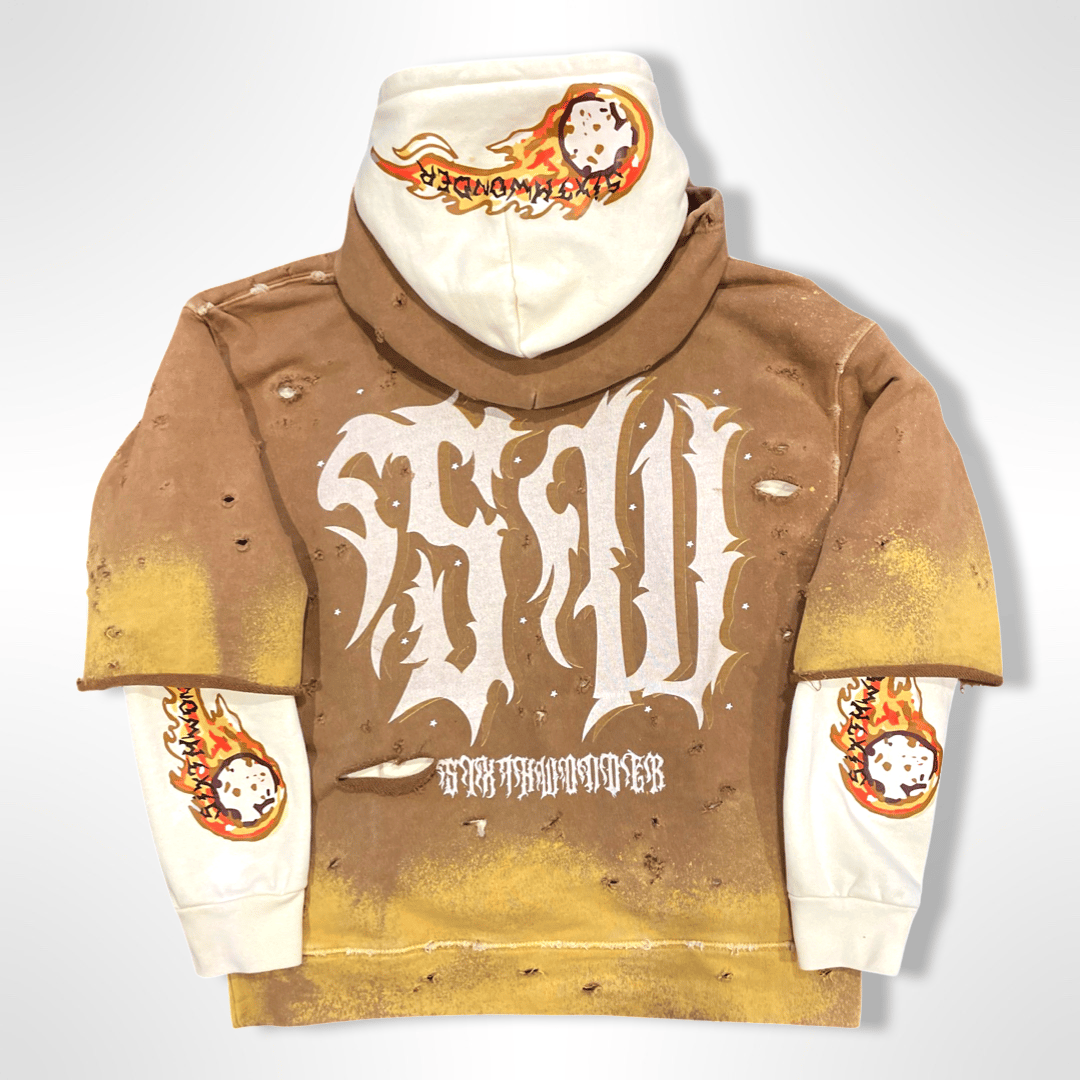 Image of Distressed Double Hoodie