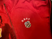 Image 3 of Ringspun Allstars George Best Track Jacket Red Size Medium 