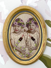 Image 2 of Snakes Alive! -Hand embroidered antique photo