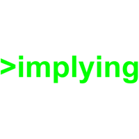 Image 1 of >implying Vinyl (Green text)