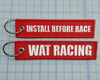 'INSTALL BEFORE RACE' Flight Tag Key Chain