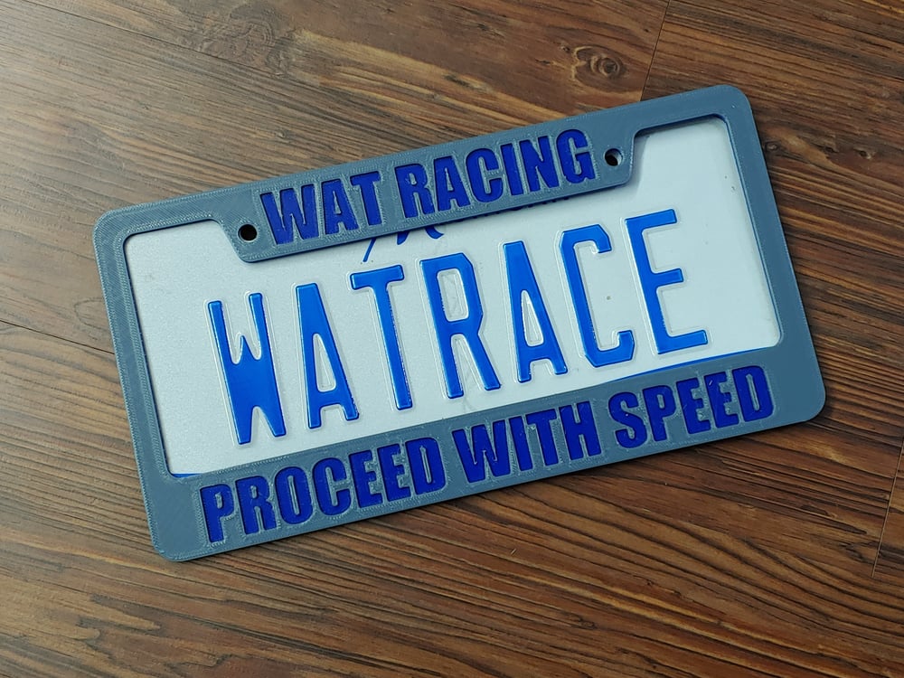 Proceed With Speed License Plate Frame