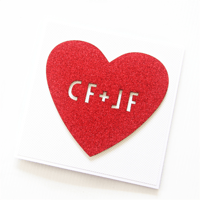 Image 1 of Valentines Day Card. Personalised Love Card. Valentine's Day Gift. Red Heart.