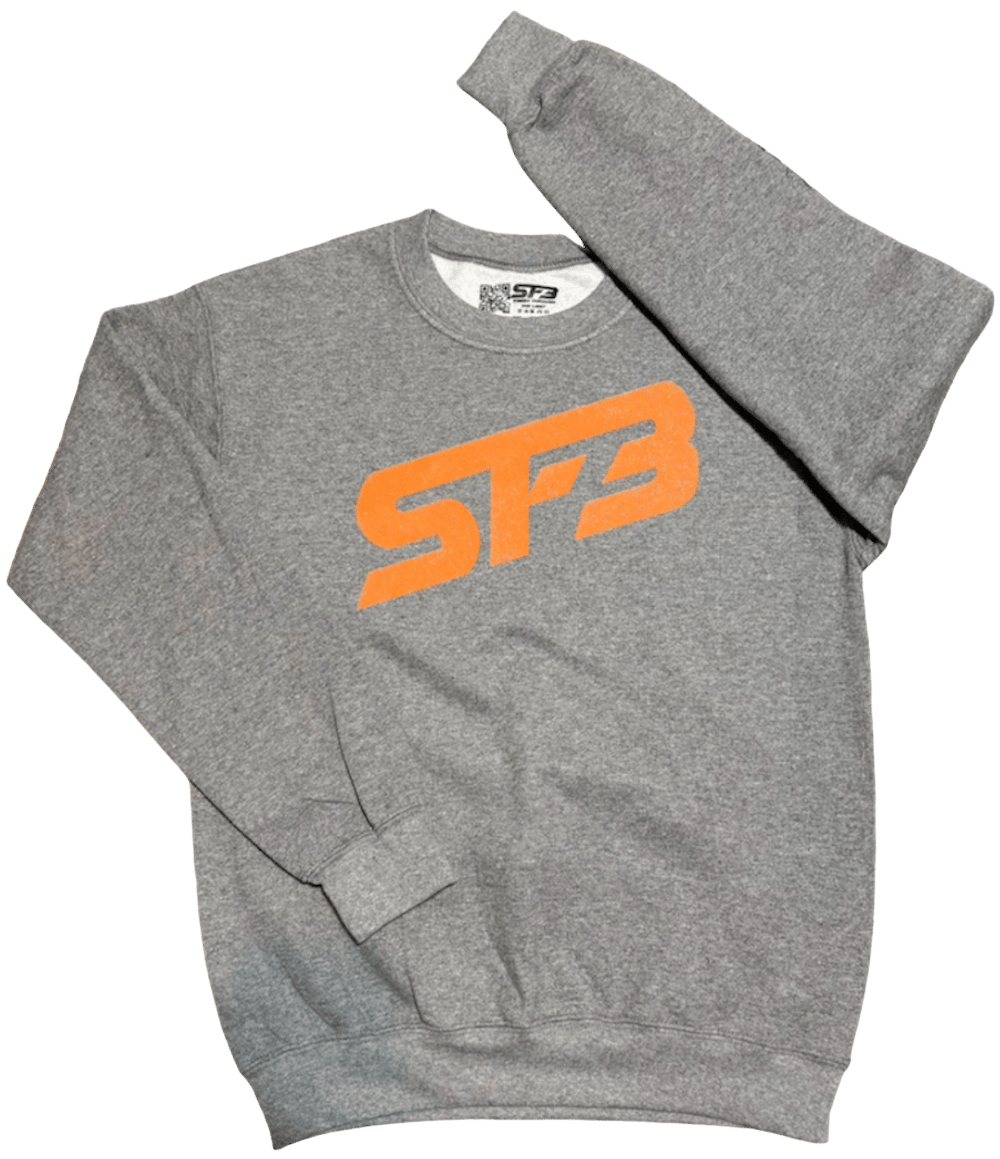 Sparkling Orange On Graphite Grey Hoodie/Crewneck