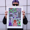 Nightcreatures ⚡️ Riso print