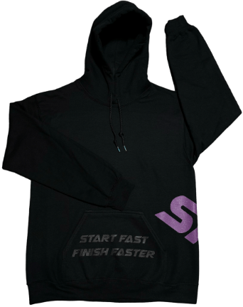 Purple On Black SF3 Hoodie/Crewneck