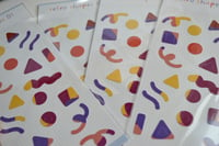 Image 2 of retro shapes 01 deco stickers