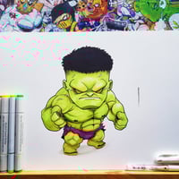 CHIBI HULK ORIGINAL ART SIGNED