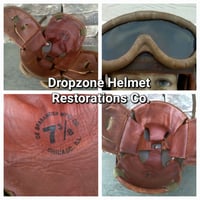 Image 4 of WWII Replica US M1938 Tank Crew Helmet & Polaroid 1021 Goggles. 2nd Armored Division.