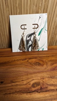 Image 1 of petrified wood earrings