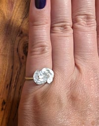 Image 1 of small hammered ring size 6.5