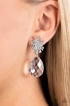 Stellar Shooting Star White Post Earring