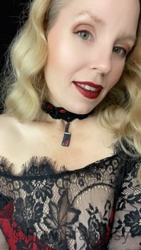 Image 1 of Killer Crochet Choker – With Butcher Knife Pendant