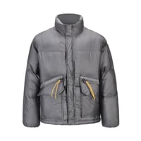 Black Cargo Puffer Jacket