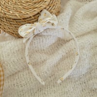 Image 4 of Mini Marigold & Mustard Check headbands