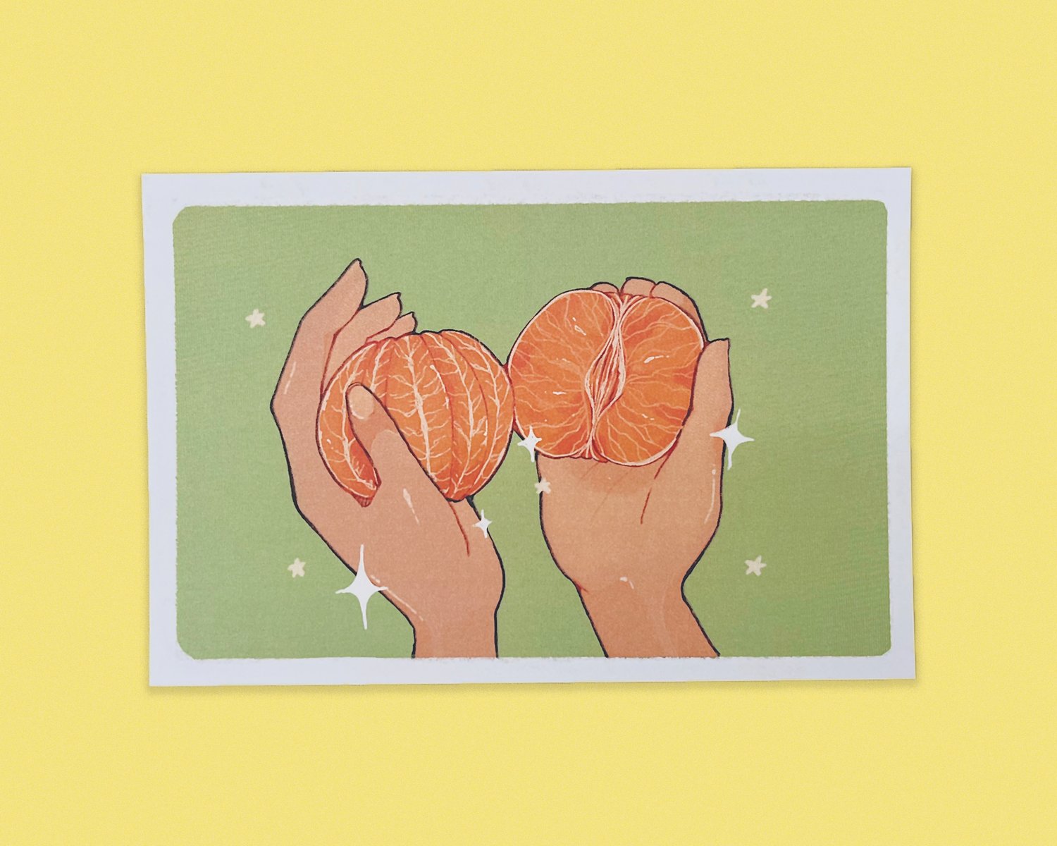 Sharing Oranges - 6" x 4" Postcard Print