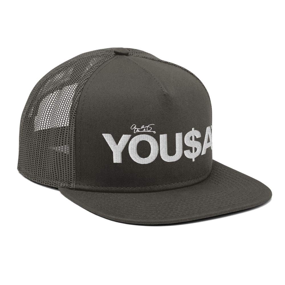 YOU$A™ | Flat Bill, High Profile, Mesh Back Snapback