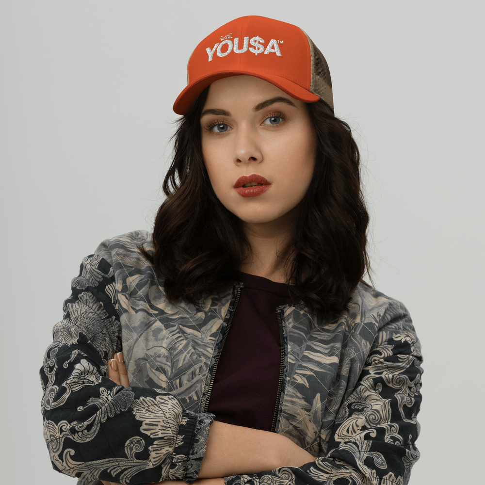 YOU$A™  | Trucker Cap, Mid-Profile, Mesh Snapback