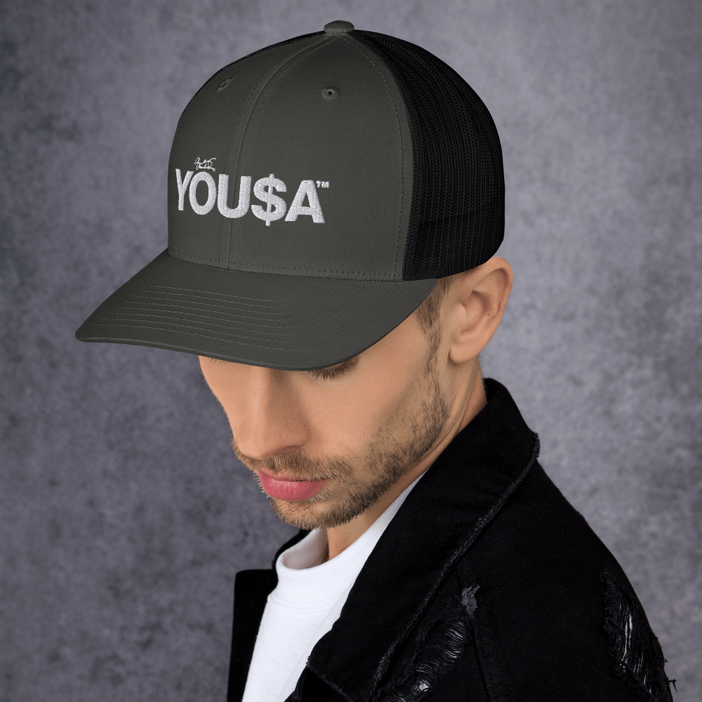 YOU$A™  | Trucker Cap, Mid-Profile, Mesh Snapback