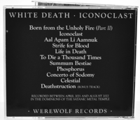 Image 2 of WHITE DEATH - ICONOCLAST CD