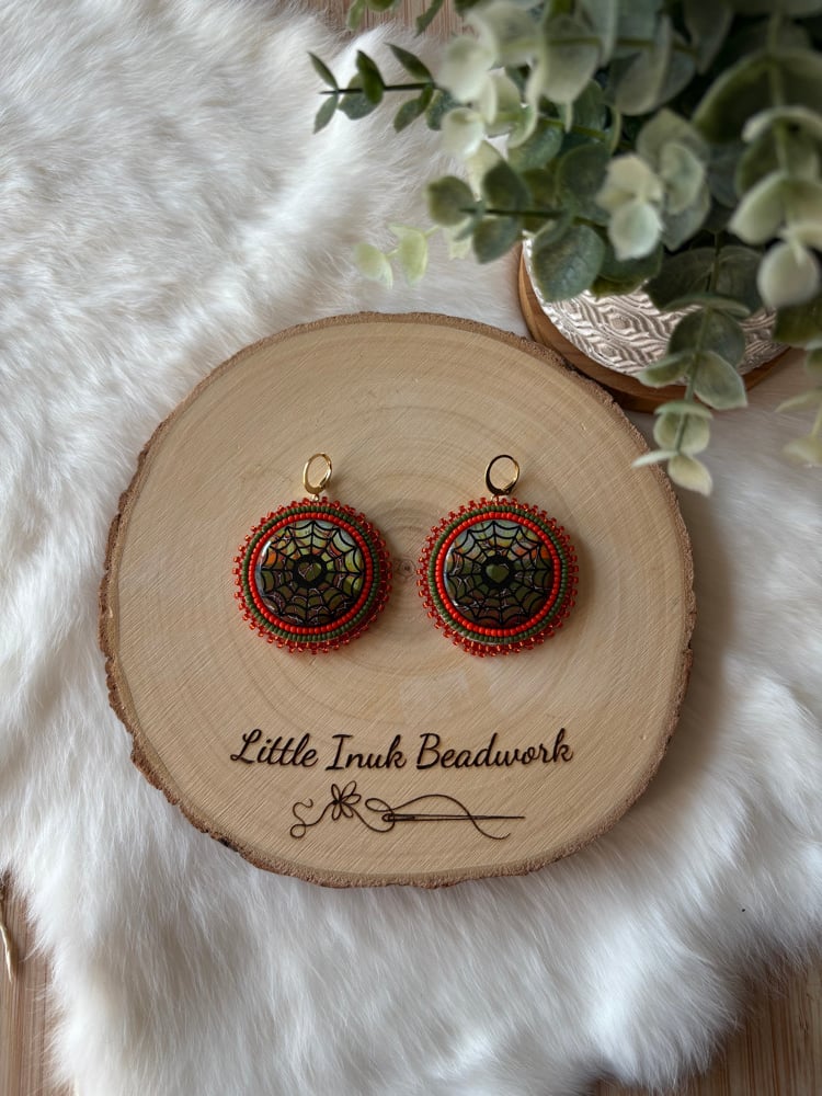 Image of Spider Heart Earrings