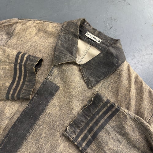Image of SS 1998 Stone Island Lino Flax Reverse Colour Process Jacket, size XL