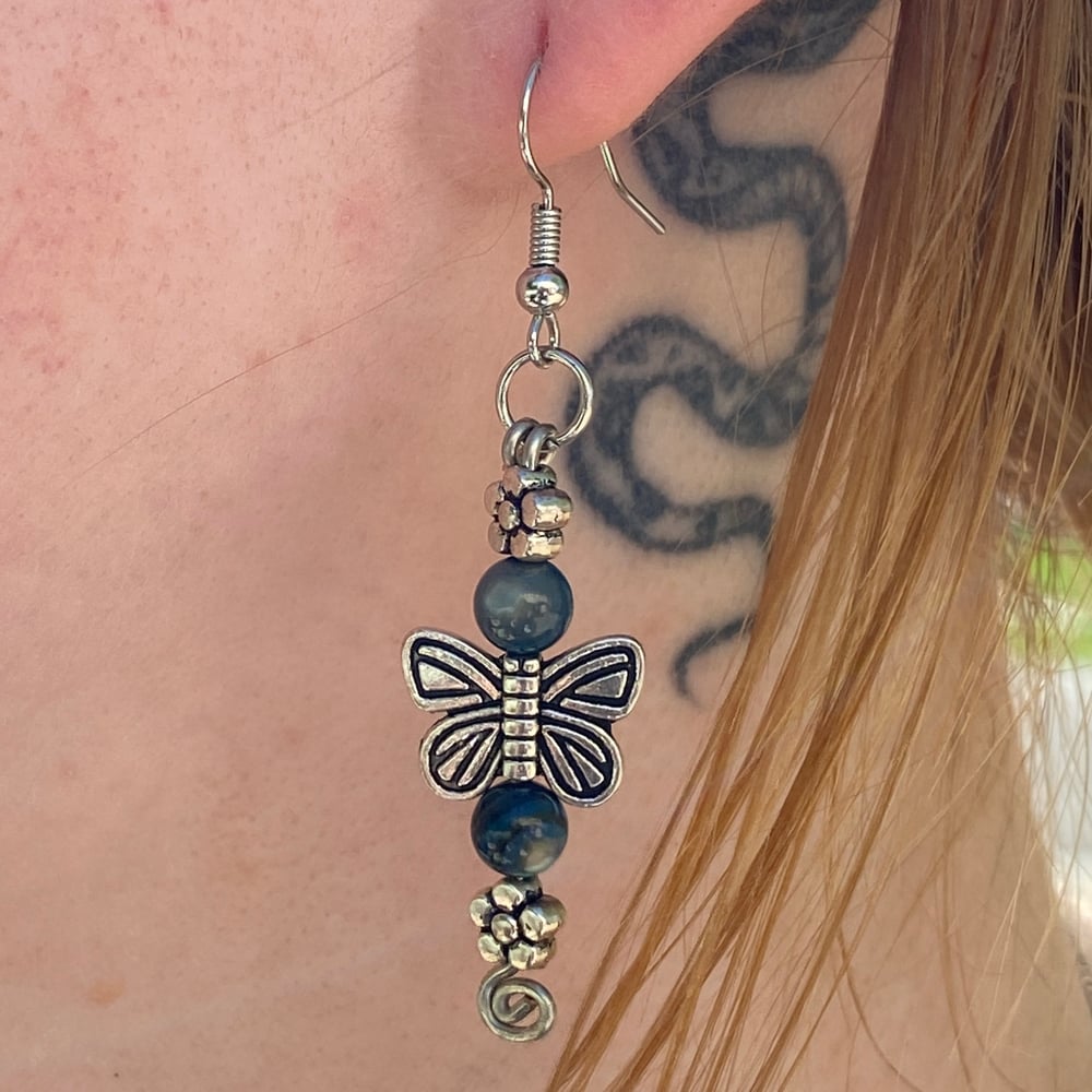 Image of winter butterfly earrings