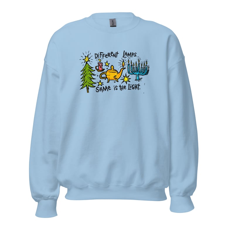 Different Lamps Unisex Holiday Sweatshirt Image 3