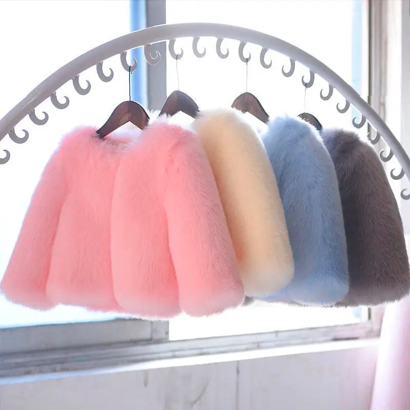 Image of 'Faux Fur' Pastel Coat 