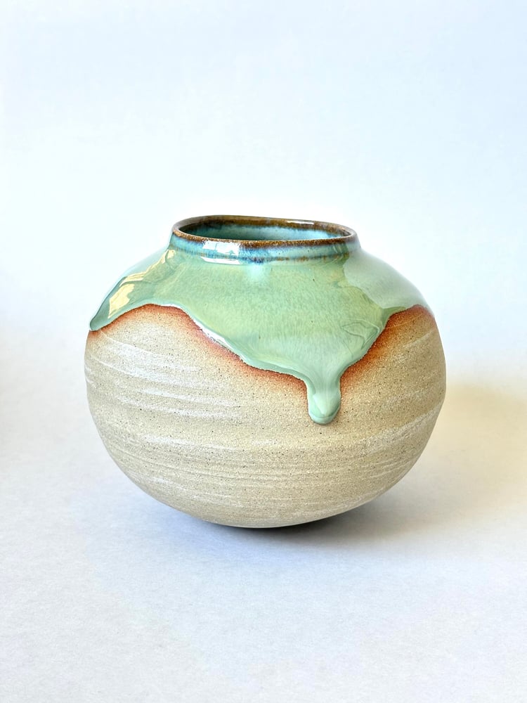 Image of Green moon vase