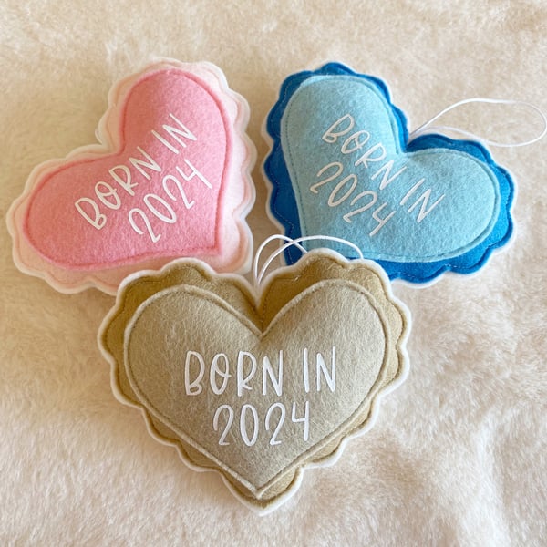 Image of Personalised Baby Heart Decoration