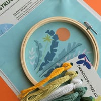 Image 2 of Tropical Sun 5" Botanical Embroidery Kit