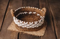 Image 2 of Oval basket with macramee